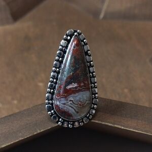 Red Teardrop Ring